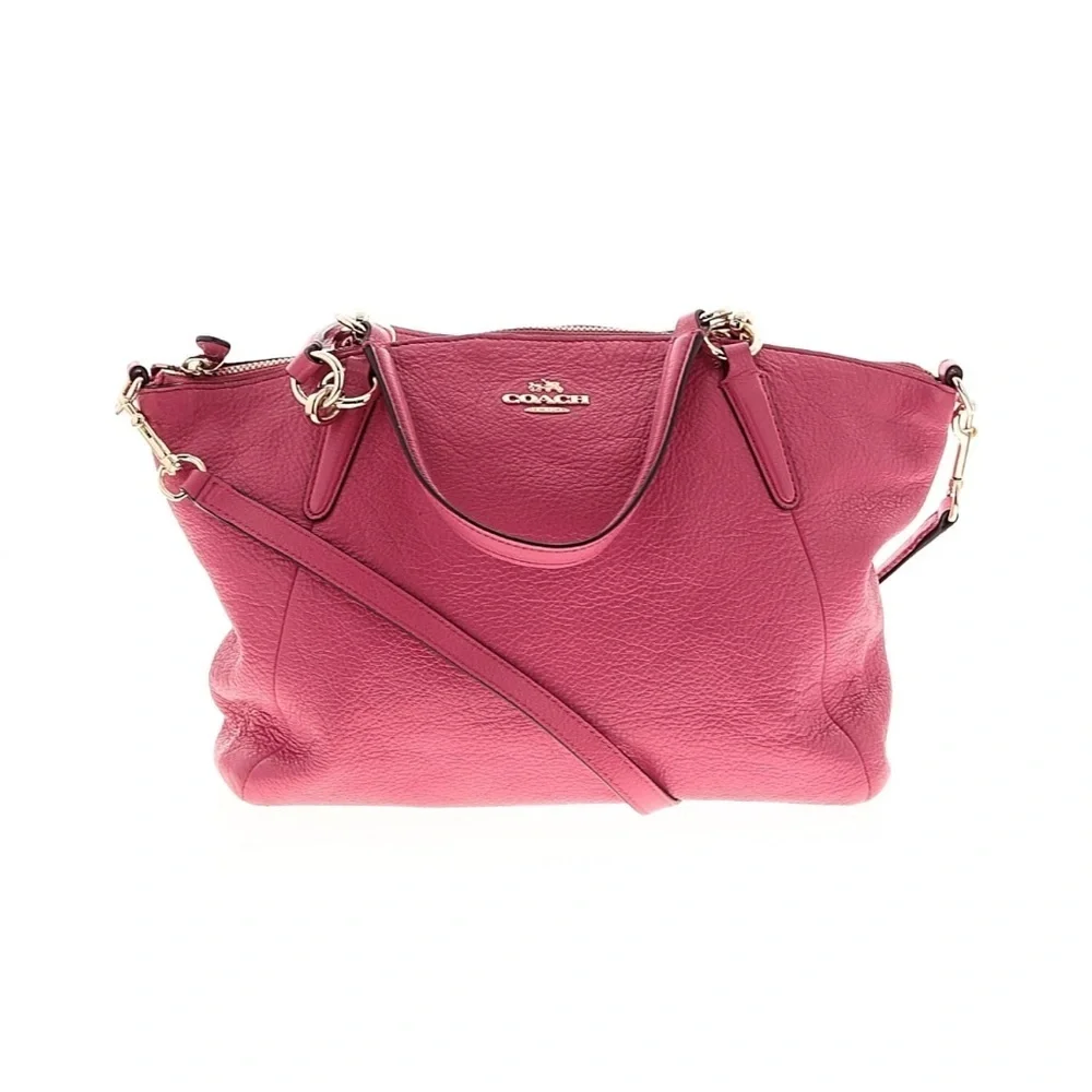 NEW COACH Authentic Kelsey Pink Pebbled Leather Bag